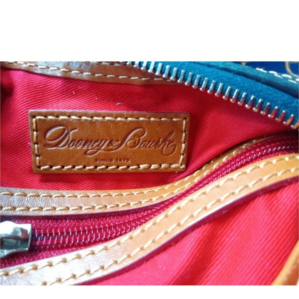 Dooney & Bourke DB75 Signature  Hobo Bag Purple & Brown Shoulder Bag - Picture 6 of 11